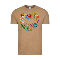 Vintage Coffee teacher heart custom Vintage Tee - NancyCooperArtShop