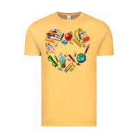 Vintage Mustard teacher heart custom Vintage Tee - NancyCooperArtShop