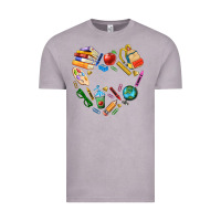 Vintage Zinc teacher heart custom Vintage Tee - NancyCooperArtShop