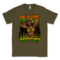 Army Green black history afro woman Classic Tee - NancyCooperArtShop
