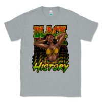Heather Grey black history afro woman Classic Tee - NancyCooperArtShop