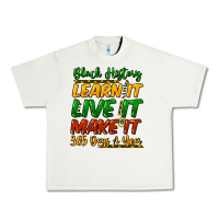 Pistachio black history learn it live it make it 365 days a Urban Heavy Tee - NancyCooperArtShop