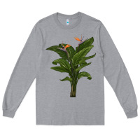 Heather Grey the bird of paradise Long Sleeve Tee - LillyAllenDesigns