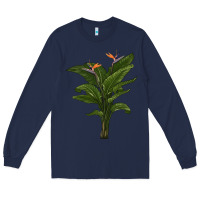 Navy the bird of paradise Long Sleeve Tee - LillyAllenDesigns