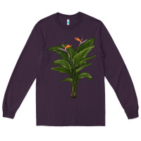 Plum the bird of paradise Long Sleeve Tee - LillyAllenDesigns