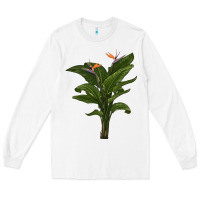 White the bird of paradise Long Sleeve Tee - LillyAllenDesigns