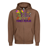 Chestnut Loissez les bon temps rouler with balloon Zipper Hoodie - HowdyJamesFarm