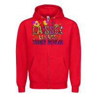Red Loissez les bon temps rouler with balloon Zipper Hoodie - HowdyJamesFarm