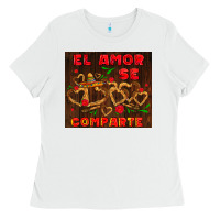White el amor se comparte with churros Ladies Tee - AdoDesignShop