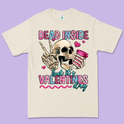 Dead Inside But It's Valentines Day Premium Tee Designed By Jasminsmagicworld
