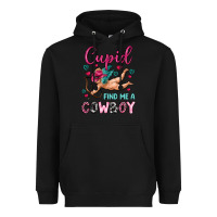 Black cupid find me a cowboy Heavyweight Hoodie - OliviaCreatesArt