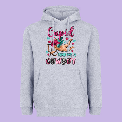 Cupid Find Me A Cowboy Heavyweight Hoodie Designed By Oliviacreatesart