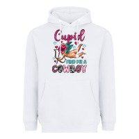 White cupid find me a cowboy Heavyweight Hoodie - OliviaCreatesArt
