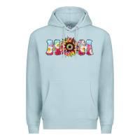 Blue Mist Tie dye sunflower Mom Mother's Day Premium Hoodie - HowdyJamesFarm