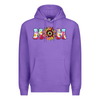 Purple Tie dye sunflower Mom Mother's Day Premium Hoodie - HowdyJamesFarm