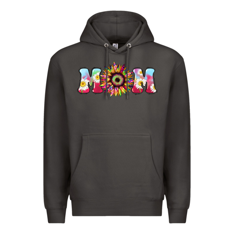 Tie Dye Sunflower Mom Mother's Day Premium Hoodie by HowdyJamesFarm | Teevron