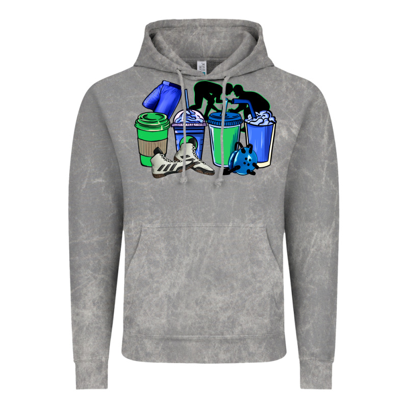 Wrestling Coffee Cups Vintage Hoodie by NancyCooperArtShop | Teevron