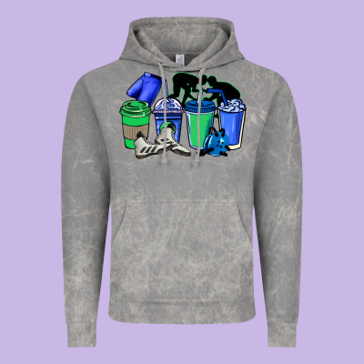 Wrestling Coffee Cups Vintage Hoodie Designed By Nancycooperartshop
