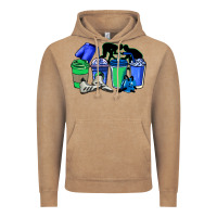 Vintage Coffee wrestling coffee cups Vintage Hoodie - NancyCooperArtShop
