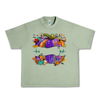Oil Green halloween nurse pumpkin custom name Urban Heavy Tee - NancyCooperArtShop