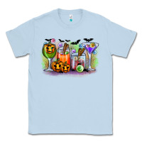 Dusty Blue halloween Classic Tee - CowhideDigitalArt