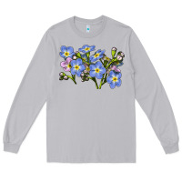 Moon Dust Forget Me Not Flower Illustrations Long Sleeve Tee - LillyAllenDesigns