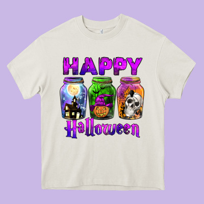 Happy Halloween Heavy Core Tee Designed By Jahusdesignshop
