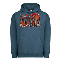 Pigment Midnight Navy football mama Urban Hoodie - CowhideDigitalArt