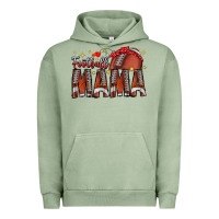 Pigment Oil Green football mama Urban Hoodie - CowhideDigitalArt