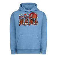 Pigment Pebble Blue football mama Urban Hoodie - CowhideDigitalArt