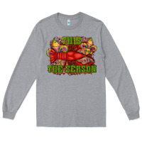 Heather Grey mardi gras this the season crawfish fleur de lis Long Sleeve Tee - RanaPortraitStore