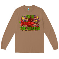 Toasted Coconut mardi gras this the season crawfish fleur de lis Long Sleeve Tee - RanaPortraitStore