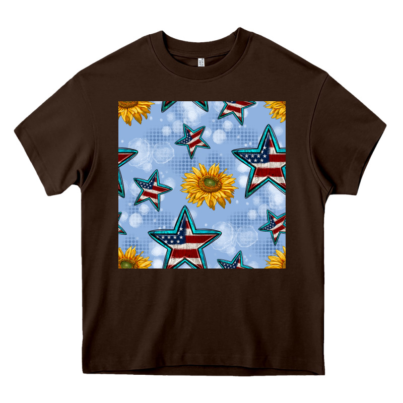 Patriotic Stars And Sunflower Heavy Core Tee by BundleAndBundleShop | Teevron