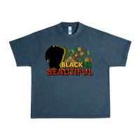 Midnight Navy black is beautiful Urban Heavy Tee - NancyCooperArtShop