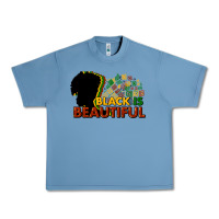 Pebble Blue black is beautiful Urban Heavy Tee - NancyCooperArtShop