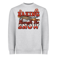 Heather Grey baking through the snow christmas Heavyweight Sweatshirt - Jasminsmagicworld