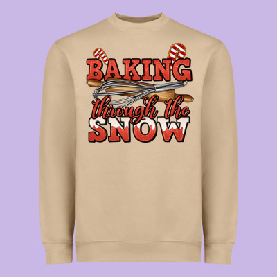 Baking Through The Snow Christmas Heavyweight Sweatshirt Designed By Jasminsmagicworld