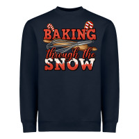 Navy baking through the snow christmas Heavyweight Sweatshirt - Jasminsmagicworld