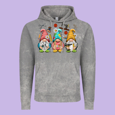 Crafter Gnomies Vintage Hoodie Designed By Nancycooperartshop