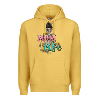 Antique Gold Mom life with skull Mother's Day Premium Hoodie - CowGirlArtShop