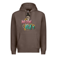 Coffee Mom life with skull Mother's Day Premium Hoodie - CowGirlArtShop