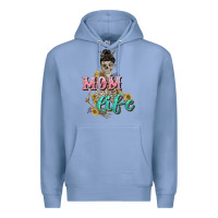 Colony Blue Mom life with skull Mother's Day Premium Hoodie - CowGirlArtShop