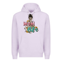 Lilac Mom life with skull Mother's Day Premium Hoodie - CowGirlArtShop
