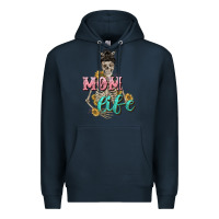 Navy Mom life with skull Mother's Day Premium Hoodie - CowGirlArtShop