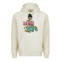 Oatmeal Heather Mom life with skull Mother's Day Premium Hoodie - CowGirlArtShop