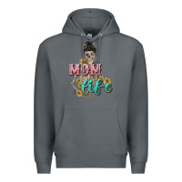Rock Mom life with skull Mother's Day Premium Hoodie - CowGirlArtShop