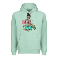 Seafoam Mom life with skull Mother's Day Premium Hoodie - CowGirlArtShop