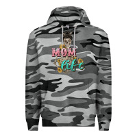 Slate Camo Mom life with skull Mother's Day Premium Hoodie - CowGirlArtShop