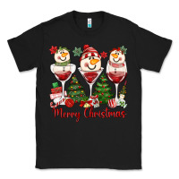 Black merry christmas wine and cocktails Classic Tee - MaliasSmallBusiness