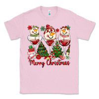 Bubblegum Pink merry christmas wine and cocktails Classic Tee - MaliasSmallBusiness